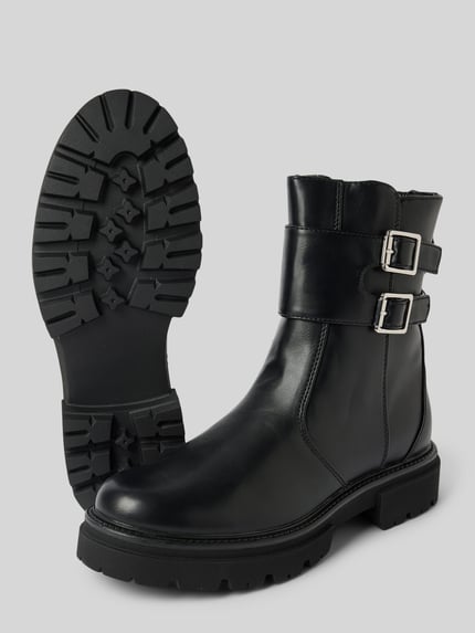 ONLY Chelsea Boots mit breitem Riemen und doppelter Schnalle Modell 'TRINITY-7' Black 4
