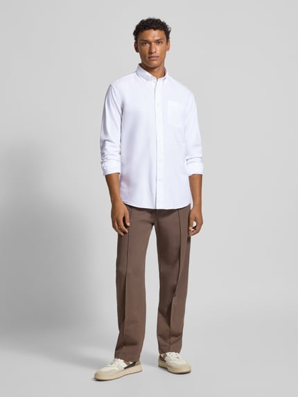 Selected Regular Fit Freizeithemd aus Baumwoll-Mix Modell 'REGRICK' Weiss 1