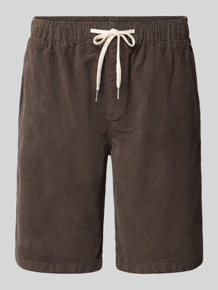 Productfoto, Regular Fit Shorts met tunnelkoord model 'Joey' van Redefined Rebel, katoen-elastaanmix, ribcord, bruin
