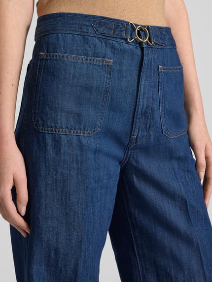 Polo Ralph Lauren Wide leg jeans met opgestikte zakken, model 'LEATON' Jeansblauw - 3