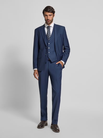 HECHTER PARIS Pantalon met vouw en steekzakken Blauw - 1
