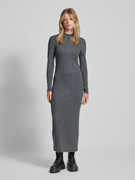 ONLY Maxi-jurk met fijnrib, model 'VALERIE' Zwart - 4