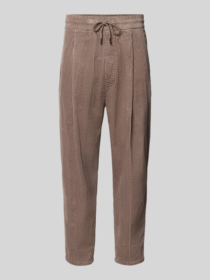 Marc O'Polo DENIM Spodnie sztruksowe o kroju relaxed fit z czystej bawełny model 'VIGGO CROPPED' Beżowy 1