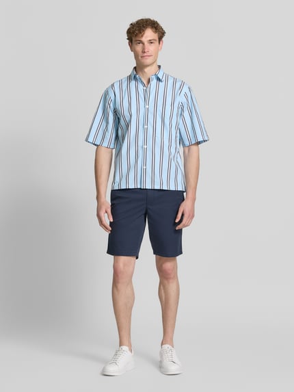 Lindbergh Regular Fit Freizeithemd mit Kentkragen und Brusttasche Ocean 1