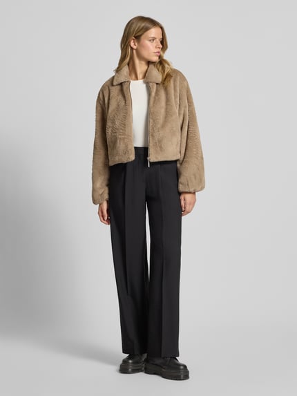 ONLY Regular fit jack van imitatiebont, model 'DANA' Ecru - 1