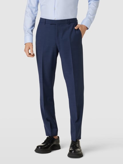 JOOP! COLLECTION Modern Fit pantalon met wol Model 'Brad' Marineblauw - 4