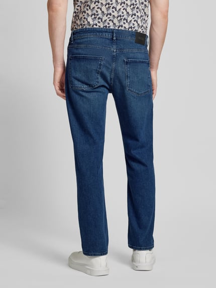 BOSS Regular Fit Jeans mit Label-Patch Modell 'Re.Maine' Blau 5