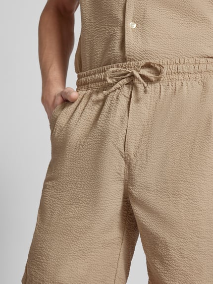 JACK & JONES Sweatshorts met tunnelkoord, model 'JAIDEN' Beige - 3