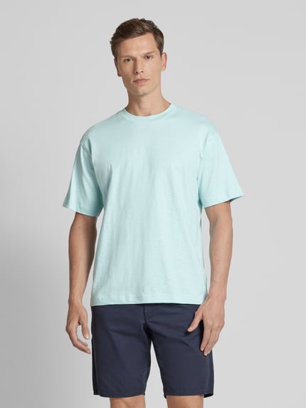 Jake*s Studio Men T-shirt z okrągłym dekoltem Morski 4