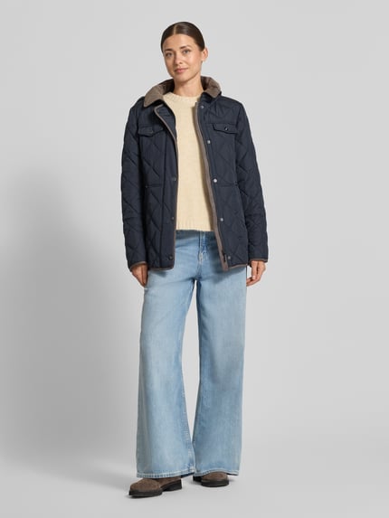 Gil Bret Relaxed Fit Steppjacke mit abnehmbarer Kapuze Marine 1