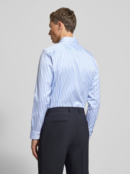 Jake*s Slim Fit Business Hemd aus Baumwolle mit Haifischkragen Bleu 5