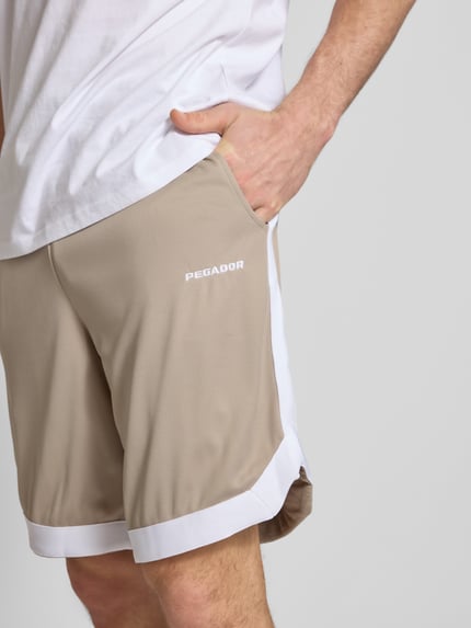 PEGADOR Sweatshorts mit elastischem Bund Taupe 3