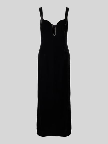 Bardot Cocktailjurk van fluweel met siersteentjes, model 'BROOKLYN' Zwart - 2