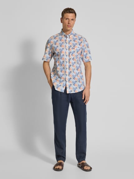 Fynch-Hatton Regular fit vrijetijdsoverhemd met button-downkraag Oranje - 1