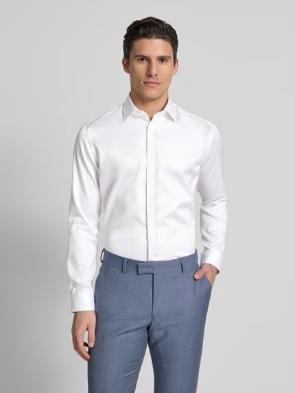 Jake*s Slim Fit Business-Hemd mit Kentkragen Weiss 4