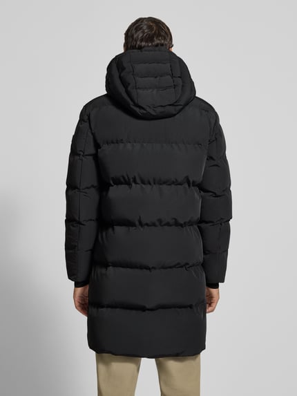NAUTGÅRD Mantel mit Kapuze und Label-Patch Black 5