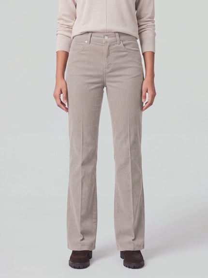 ANGELS Regular Fit Cordhose mit Label-Patch Modell 'Lara' Stein 4