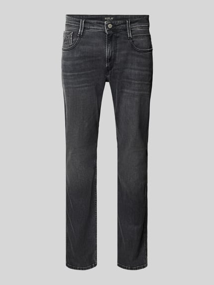 Replay Jeansy o kroju slim fit z 5 kieszeniami Antracytowy 2
