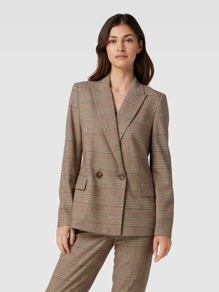 Christian Berg Woman Selection Blazer mit Hahnentrittmuster Camel 4