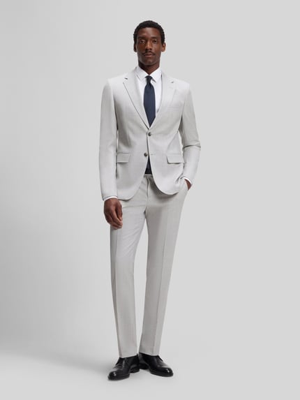 BOSS Slim Fit Anzug aus reiner Schurwolle Modell 'H-HUGE-2PCS-263' Hellgrau 1