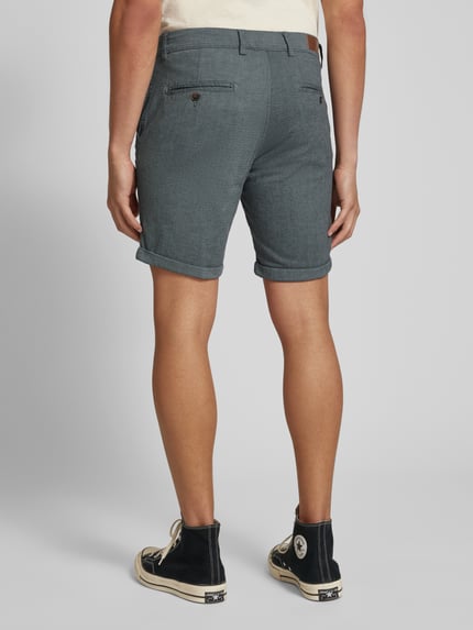 JACK & JONES Szorty o kroju regular fit z fakturowanym wzorem model ‘FURY’ Ciemnoniebieski 5