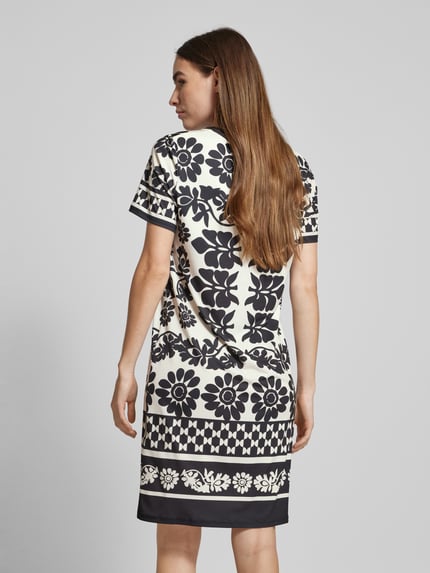 Oui Knielanges Kleid mit Tunikakragen BLACK 5