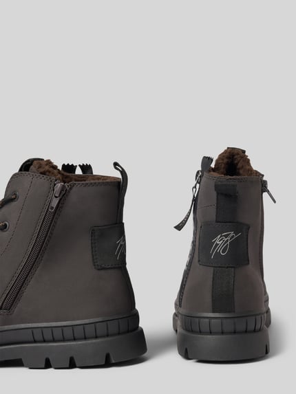 bugatti Schnürboots mit Reißverschluss Modell 'Pallario' Dunkelbraun 2
