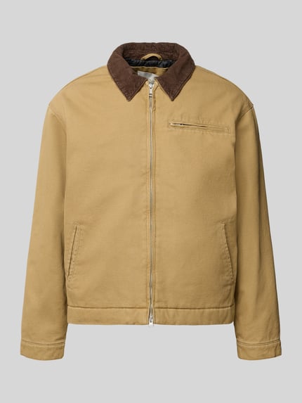 JACK & JONES Jacke mit Eingrifftaschen Modell 'CHAMBERI' Mittelbraun 2