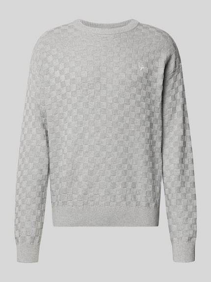 REVIEW Regular fit pullover in gebreide look Lichtgrijs gemêleerd - 2