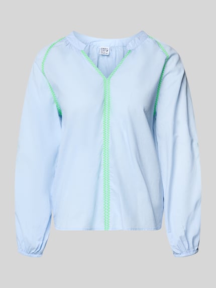 Emily Van den Bergh Blouseshirt met tuniekkraag Lichtblauw - 2
