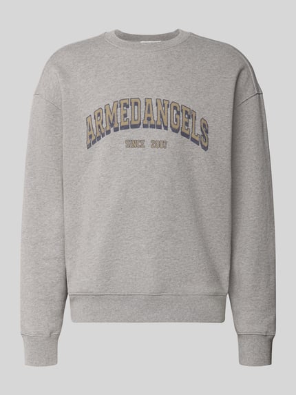 Relaxed Fit Sweatshirt aus reiner Baumwolle Modell 'WORDMARK' Shop The Look MANNEQUINE