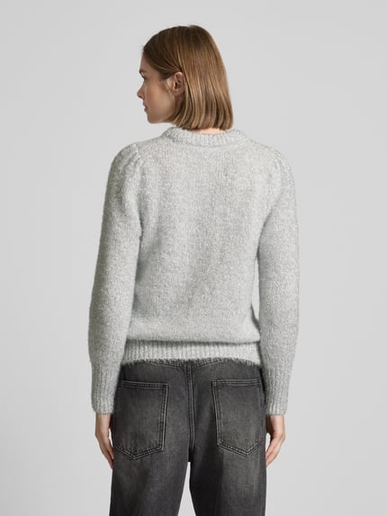 ONLY Regular Fit Strickpullover mit Effektgarn Modell 'ANNI' Offwhite 5