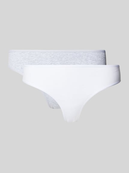 SNOCKS String met elastische tailleband in 2-pack Lichtgrijs - 1