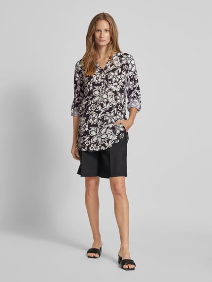 Christian Berg Woman Blusenshirt mit V-Ausschnitt Black 1