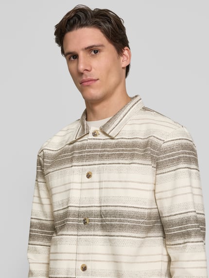 Lindbergh Relaxed fit overhemdjack met opgestikte borstzakken Offwhite - 3