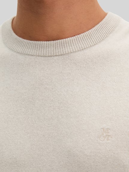 Marc O'Polo Regular Fit Pullover aus Baumwoll-Schurwoll-Mix  Sand 3