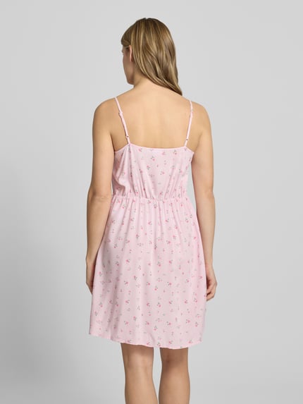 PIECES Leicht ausgestelltes Minikleid aus reiner Viskose Modell 'TALA' Rosa 5