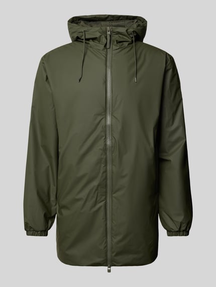 Rains Parka mit Zweiwege-Reißverschluss Modell 'LOHJA' Oliv 2
