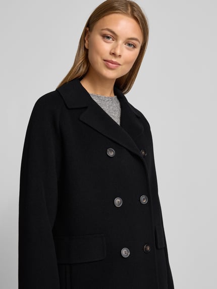 Weekend Max Mara Płaszcz o kroju regular fit z wełny model ‘ZOLFO’ Czarny 3