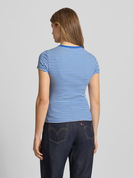 Tommy Jeans slim fit T-shirt van katoenmix Blauw - 5