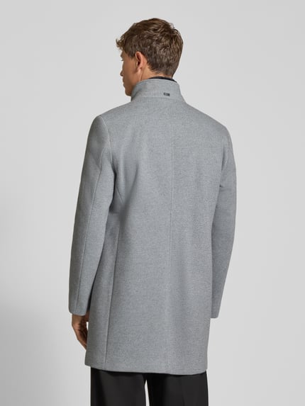bugatti Mantel mit Stehkragen und Eingrifftaschen Silber 5
