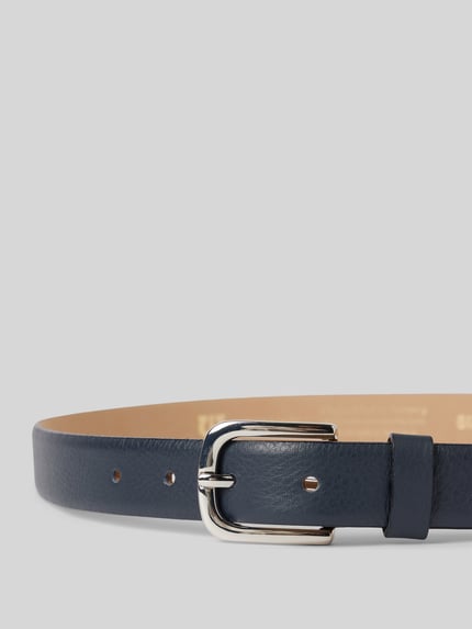 Weinmann Leren riem met doornsluiting model 'Sauvage' Donkerblauw - 2