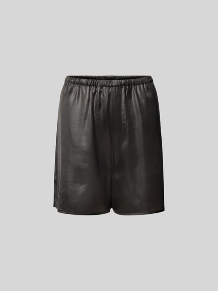 Filippa K Shorts in leerlook Donkerbruin - 2
