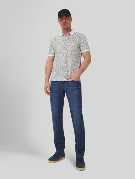 Brax Straight Fit Jeans aus Baumwoll-Mix Modell 'Cadiz' Dunkelblau 1