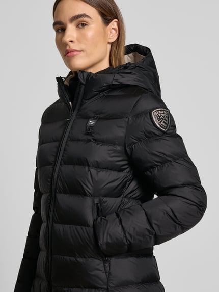 Blauer USA Daunenmantel mit Kapuze Modell 'AGNES' Black 3