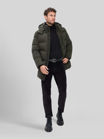 Brax Puffer Coat mit Kapuze Oliv 1
