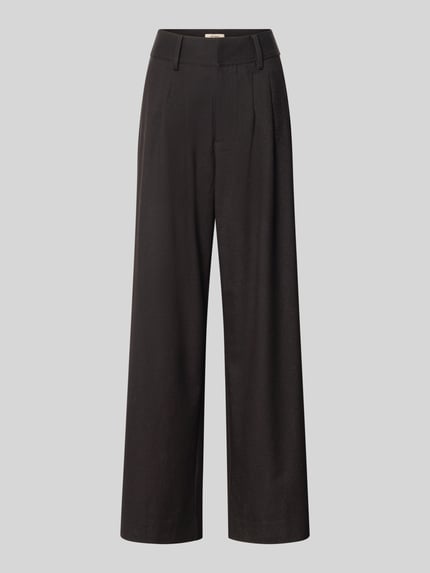 Broek met wijde pijpen en steekzakken, model 'Evie Bellevue' Shop The Look MANNEQUINE