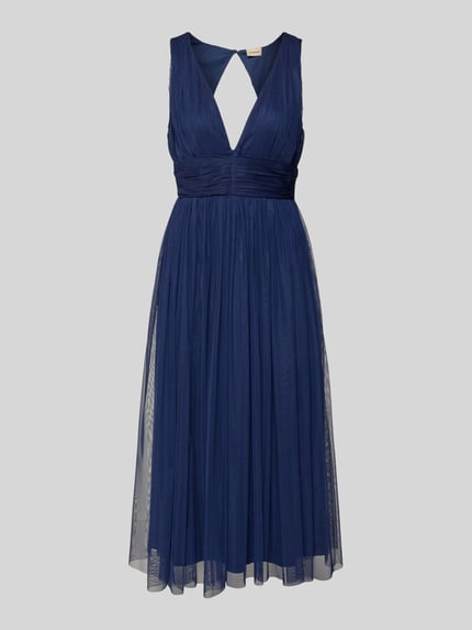 Lace & Beads Cocktailkleid mit Taillenband Marine 2