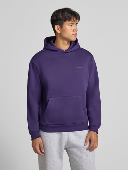 REVIEW Regular Fit Hoodie aus Baumwoll-Mix mit Label-Detail Purple 4