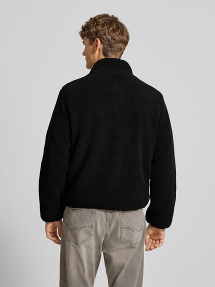JACK & JONES Teddyjacke mit Label-Stitching Modell 'NORREBRO' Black 5